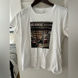 Veronica beard White Graphic T-Shirt with Iconic Magazine Print